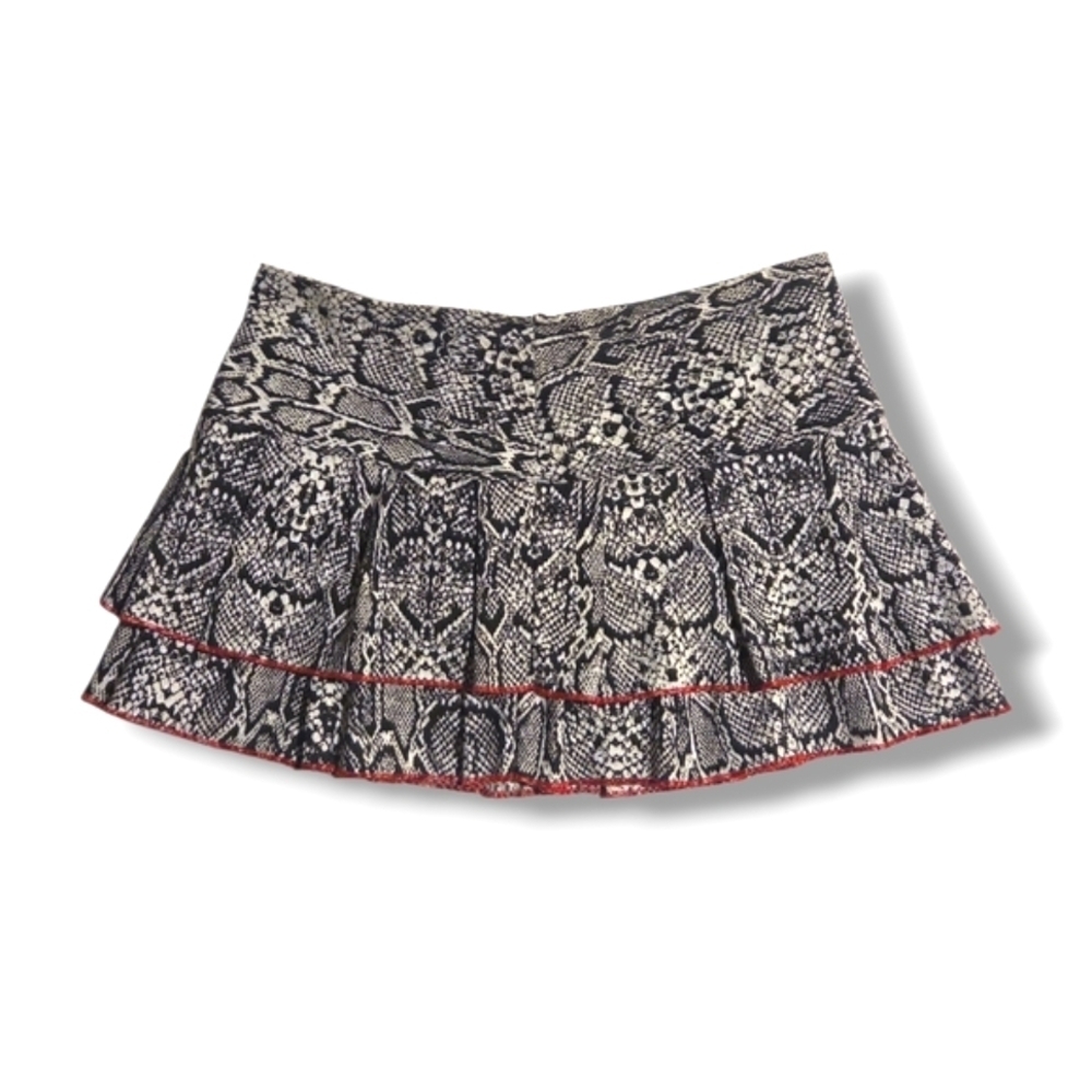 Lucky In Love Snakeskin Print Tennis Golf Pickleball Skirt MEDIUM